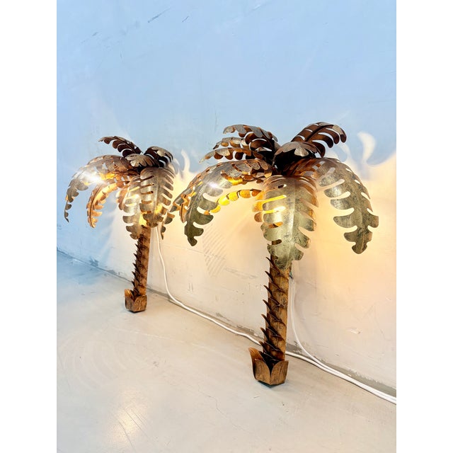 Palm Tree Wall Sconces, 1970s, Set of 2 For Sale - Image 9 of 14