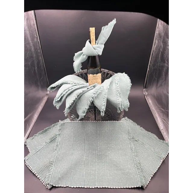 Textile Late 20th Century Woven Placemats & Matching Napkins Set- 14 Pieces For Sale - Image 7 of 12