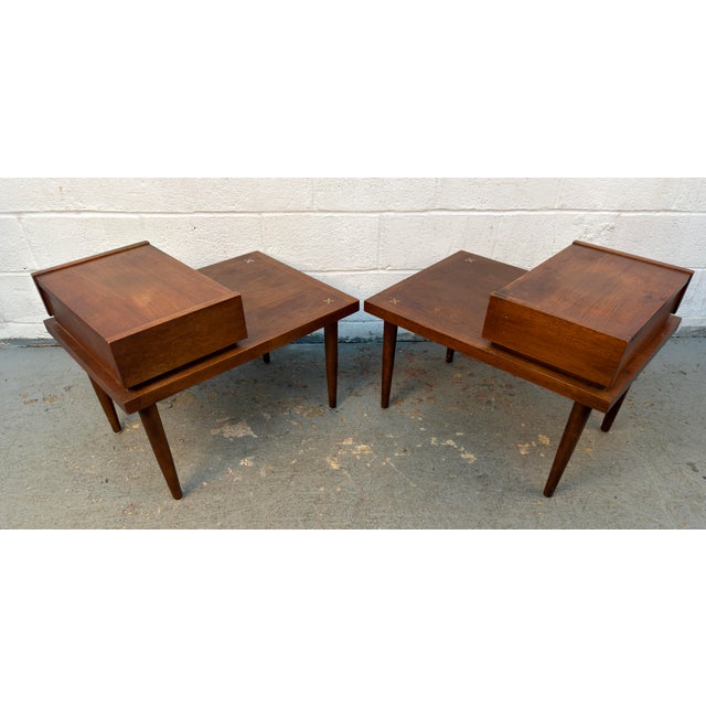 Mid-Century "Accord" End Tables by Merton Gershun for American of Martinsville For Sale - Image 12 of 17