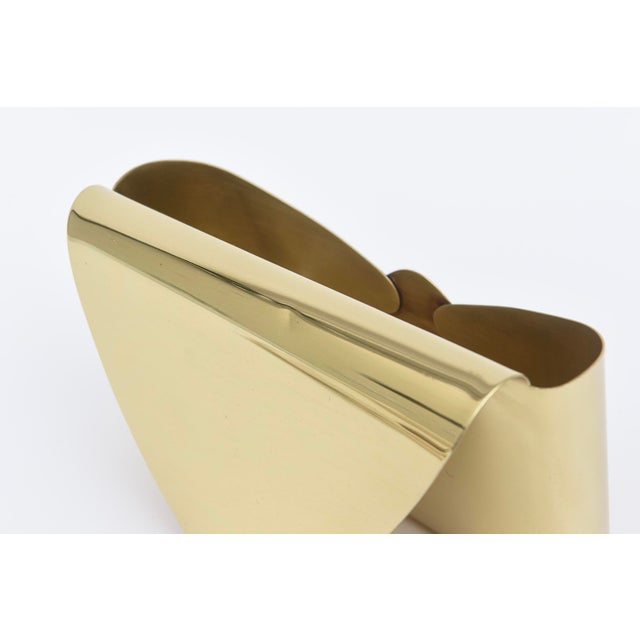 Vintage Italian Brass Envelope Letter Box Desk Accessory 1960's For Sale In Miami - Image 6 of 10