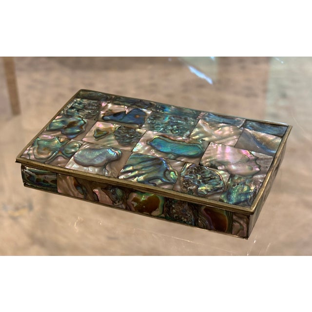 Mid-Century Mexican Abalone Decorative Box For Sale - Image 11 of 18