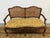 French 20th Century French Cane Back Sofa Bench For Sale - Image 3 of 12
