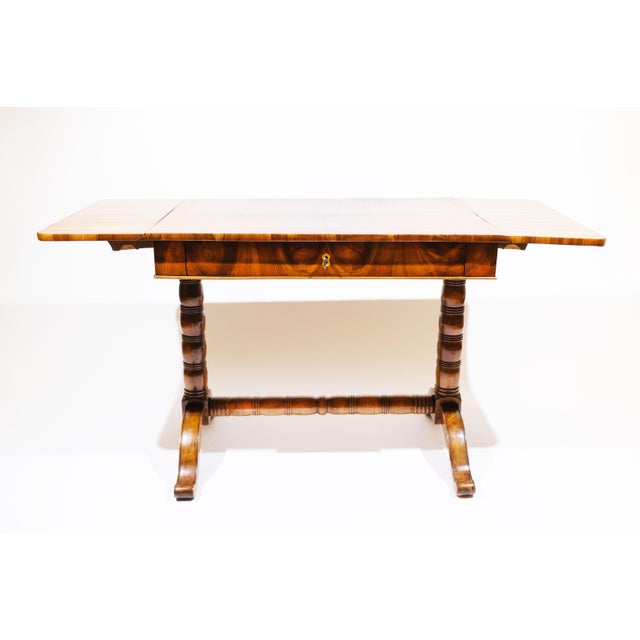 Biedermeier Ear Book-matched Walnut in brilliant glowing golden tones. Perfect side table for desert, small writing desk -...