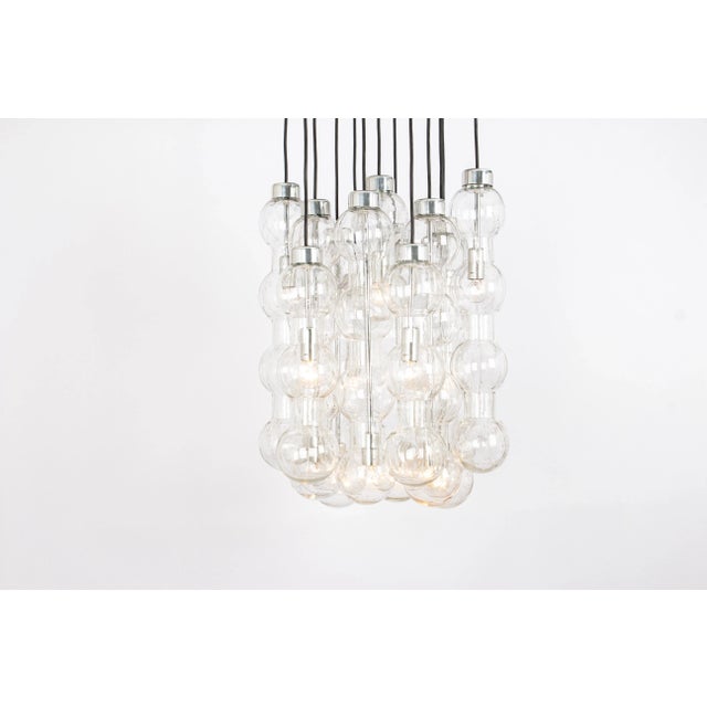 1970s Large Cascading Chandelier Murano Glass attributed to Doria, Germany, 1970s For Sale - Image 5 of 9
