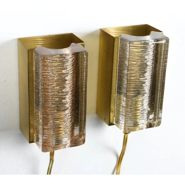 1960's Danish Vitrika Mini Gold Wall Sconces - A Pair For Sale - Image 9 of 12