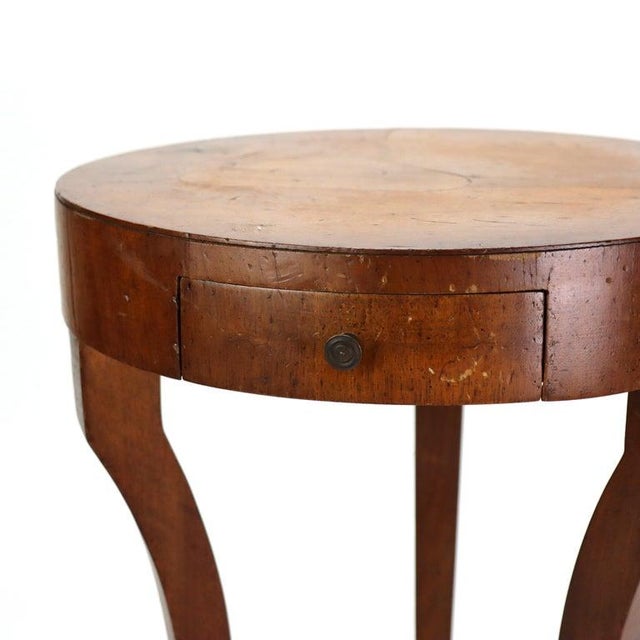 Victorian Antique Olivewood Veneer Cocktail Stand With Single Drawer C1890 For Sale - Image 3 of 15