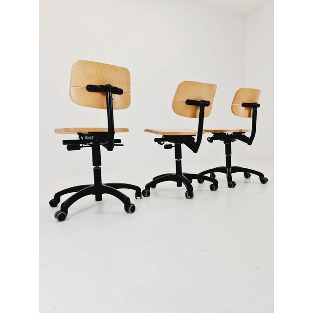 Vintage Bauhaus Swivel Office Cair in Wood by Stollgiroflex, 1990s For Sale - Image 10 of 18