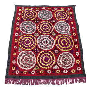Vintage Hand Embroidered Suzani Wall Hanging, 1920s