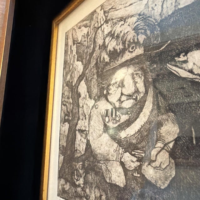 Charles Bragg "Victory Party" Artist Proof Signed Etching Professionaly Framed For Sale - Image 10 of 11