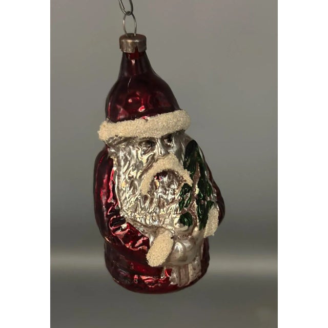 Glass 1920's Set of 4 Sant Nicholas Glass Ornaments For Sale - Image 7 of 9