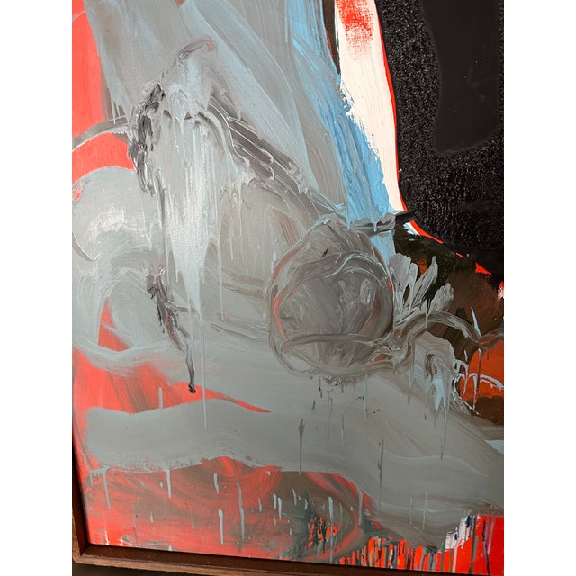Wood Wesley Kimler — Monumental Abstract Expressionist Painting (98" X 86"), Framed For Sale - Image 7 of 11