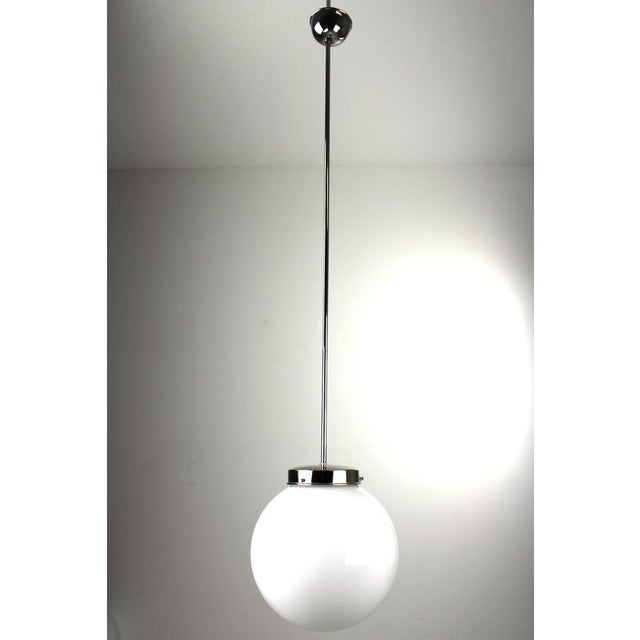 Bauhaus Opal Glass Ball Light, 1930s For Sale - Image 11 of 11