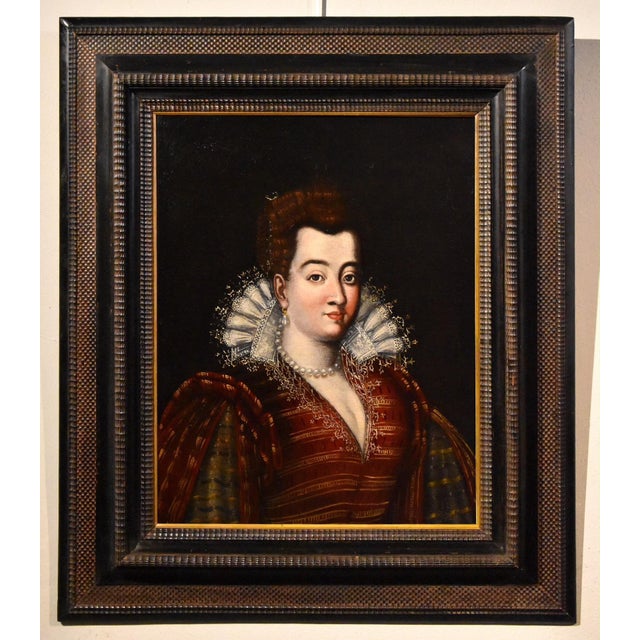 Baroque Scipione Pulzone / Il Gaetano, Portrait of Bianca Cappello, 1590, Oil on Canvas For Sale - Image 3 of 11