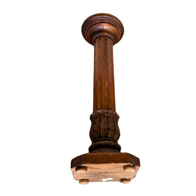 Mid 20th Century Mid-Century, Italian, Wooden Fluted Column Pedestal - Octagonal Base For Sale - Image 5 of 13