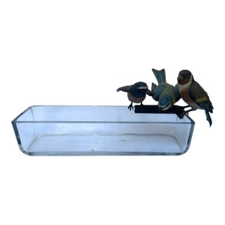 1930s Art Nouveau Vienna Cold Painted Bronze Netting Birds For Sale