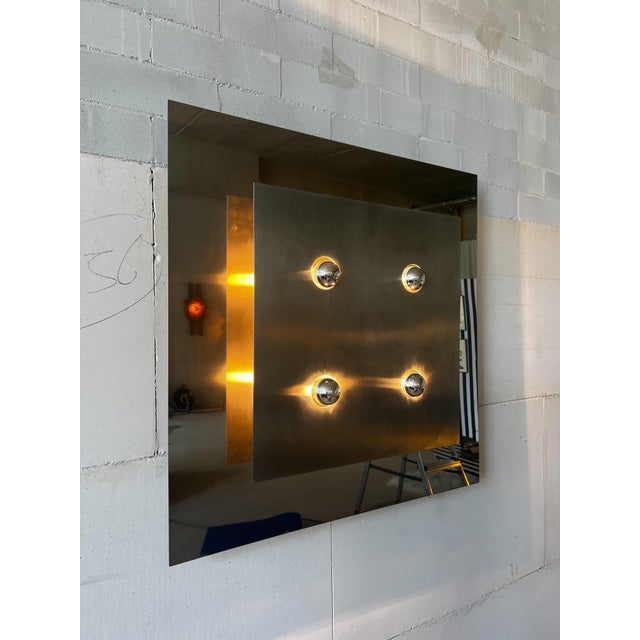 Metal Screen Wall Lamp by Fabrizio Cocchia and Gianfranco Fini for New Lamp, 1970s For Sale - Image 7 of 15