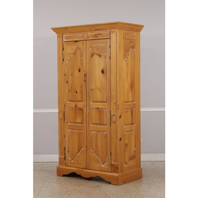 Chippendale Chippendale Distressed Washed Pine Bar Cabinet For Sale - Image 3 of 18