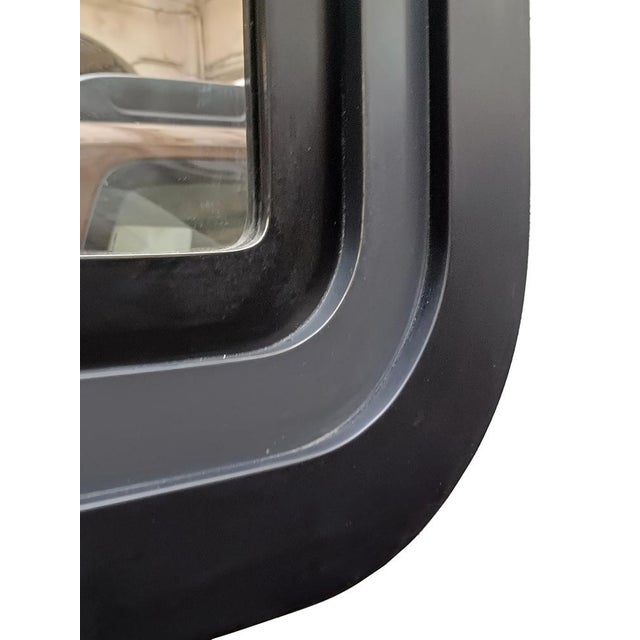 Square Wooden Wall Mirror, 1970s For Sale - Image 4 of 6