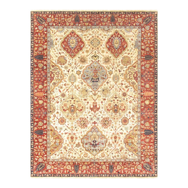 Pasargad Home Azerbaijan Ivory Wool Area Rug- 8'11" X 11'10" For Sale