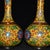 Metal Vintage Pair of Cloisonne Enamel Vases - Yellow Floral Motif - 22.5cm For Sale - Image 7 of 9