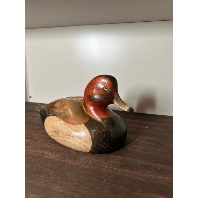 1980s Tom Taber Redhead Duck Decoy For Sale - Image 10 of 11
