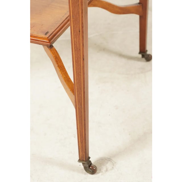 Description: Estate of Bob Newhart: In remarkably excellent condition! An English Sheraton Mahogany and Satinwood Inlaid...