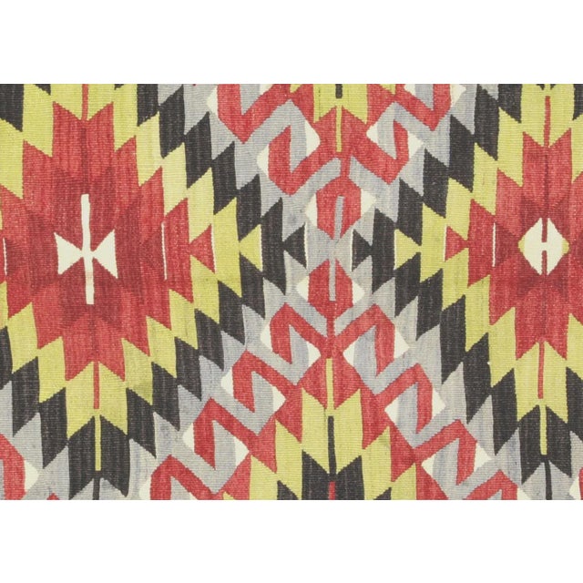 1960s Turkish Kilim. Hand woven with wool on wool foundation in the Oushak region of Turkey. Kilims & Flat Weaves are rugs...