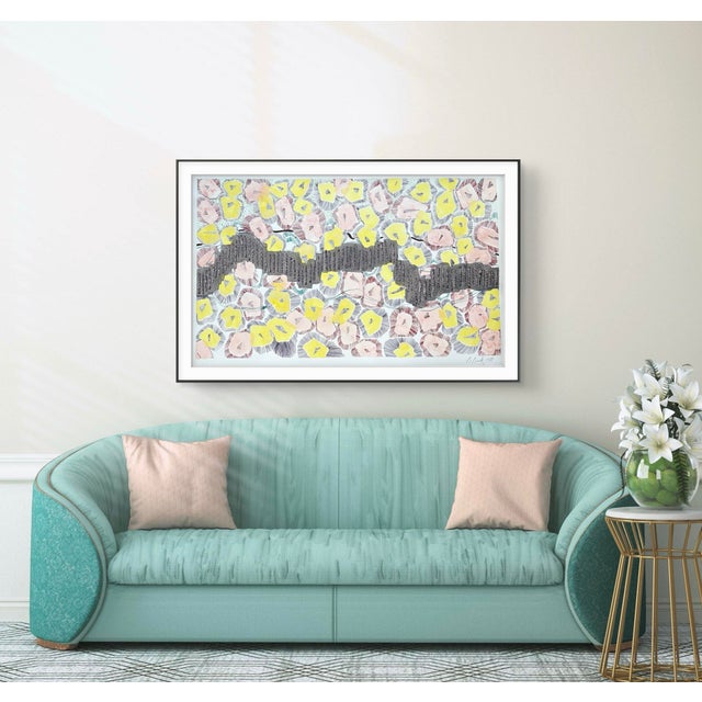 Abstract Barbara Beck Painting on Paper 1988 For Sale - Image 3 of 6