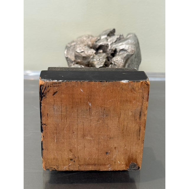 1970s Mid-Century Modern Brutalist Cast Metal Abstract Sculpture by Gloria Burton For Sale - Image 10 of 10