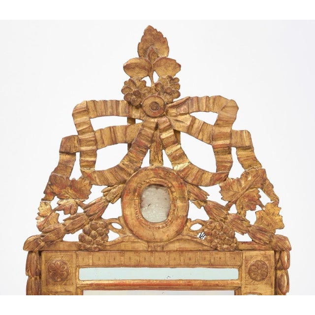 French Late 18th Century French Louis XVI Giltwood Mirror For Sale - Image 3 of 3