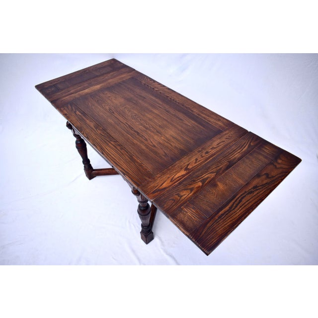 Early 20th Century Antique Jamestown Lounge Feudal Oak Jacobean Refectory Trestle Dining Table For Sale - Image 5 of 12