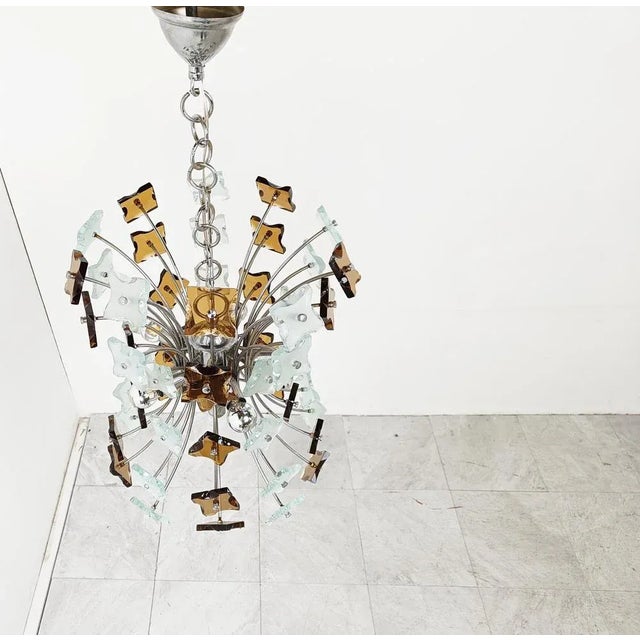 1970s Mid-Century Sputnik Chandelier in Glass, 1970s For Sale - Image 5 of 10