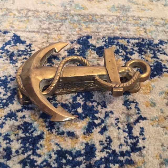 Nautical Coastal Beach House Anchor & Rope Brass Door Knocker Chairish