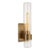 Ian K. Fowler for Visual Comfort Signature Presidio Petite Sconce in Hand-Rubbed Antique Brass with Clear Glass For Sale