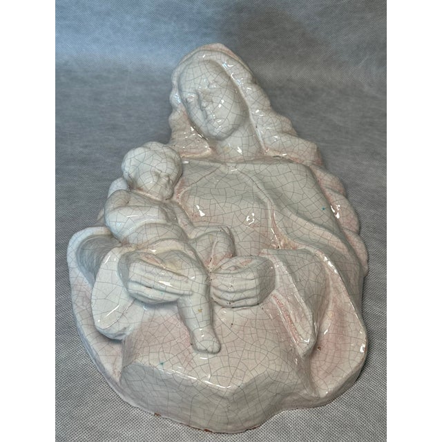 Italian Madonna and Child Wall Relief, 1960s For Sale - Image 4 of 8