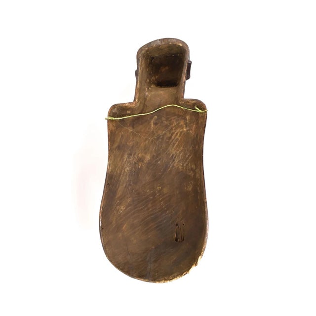 Wood Early 20th Century Makonde Njorowe Pregnant Belly Mask Tanzania For Sale - Image 7 of 7