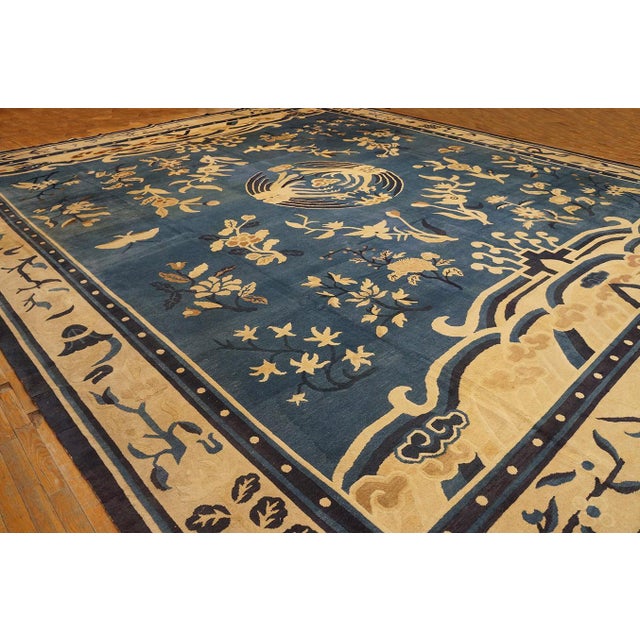 Antique Chinese Peking rug, size: 15'6" x 18'3". Antique Large Chinese - Peking Knotted Rug, Circa Date: 1880s. This...