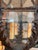 Antique Lantern-Shaped Ceiling Fixture With Three Arm Light Source Within For Sale - Image 9 of 11