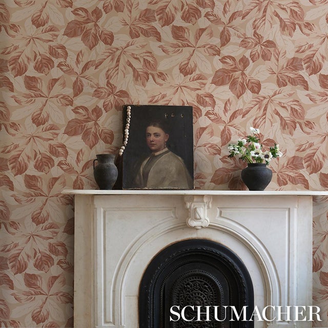 2020s SAMPLE - Schumacher Arboreal Handprint Wallpaper In Spice For Sale - Image 5 of 5