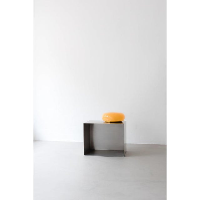 Black Sonar Cube Multifunction Furniture in Brushed Stainless Steel by Form & Eisen For Sale - Image 8 of 18