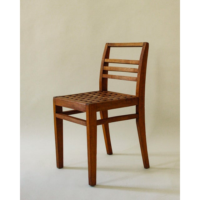Wood Reconstruction 103 Chairs by René Gabriel, 1941, Set of 3 For Sale - Image 7 of 11