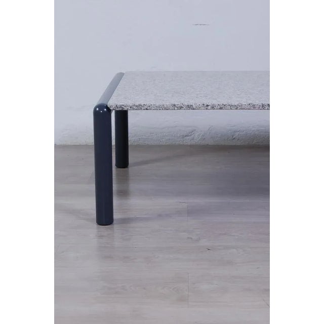 Gray Coffee Table with Rectangular Granite Top, 1980s For Sale - Image 8 of 10