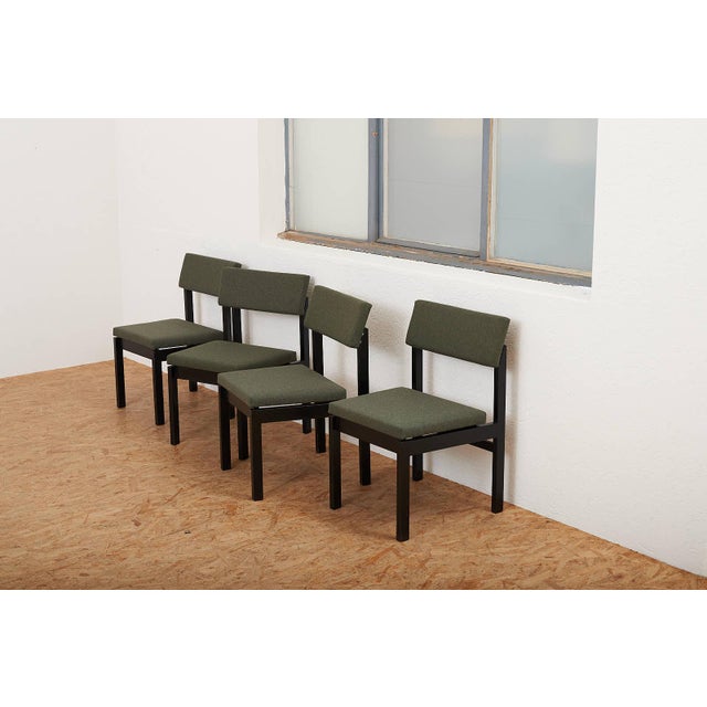Chairs in Green Fabric by Willy Guhl for Dietiker, 1959, Set of 4 For Sale - Image 10 of 13