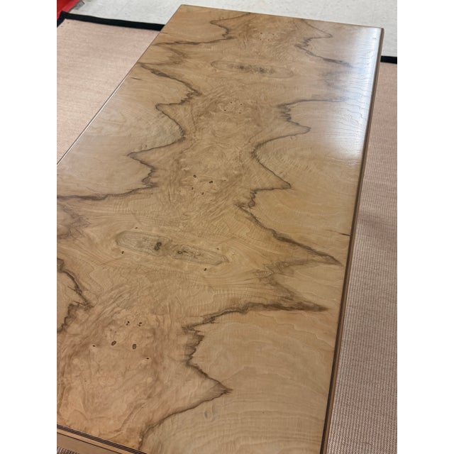 1970s Henredon Scene Two Burled Olive Writing Desk For Sale - Image 10 of 12