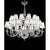 Contemporary luxury italian chandelier in Murano glass. Elegant chandelier in transparent glass made in Murano and chromed...