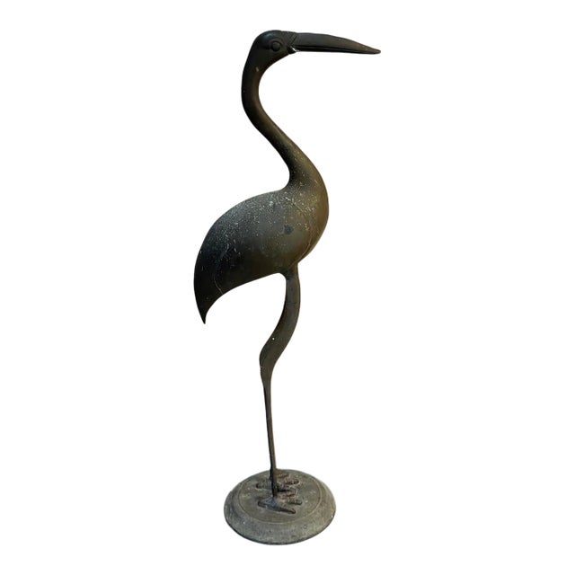 Brass Flamingo / Crane Statue For Sale