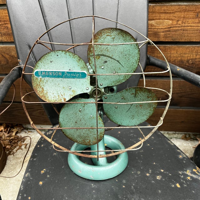 This Emerson Junior fan from the mid-20th century showcases timeless industrial design. Its rich patina tells a story of...