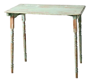 Antique Painted Wood End Table