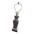 1980s Asian Pewter and Brass Urn Table Lamp For Sale