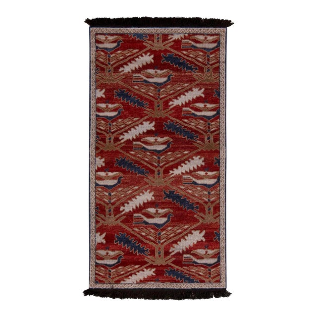 Rug & Kilim Turkmen Style Rug in Red, Blue Geometric Pattern, 9x12 For Sale